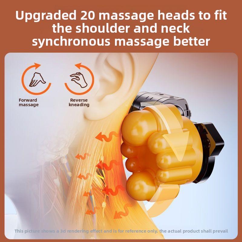 Neck Massage Pillow Airbag Traction Stretching Cervical Massager Waist Back Shoulder Shiatsu Kneaded Multifunctional Hot Compres