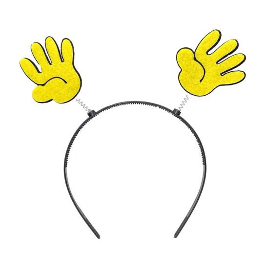 

Cartoon Headband Spring Design Smile Pattern Rock Paper Scissors Decor Hair Hoop Stable to Wear Hair Accessory E