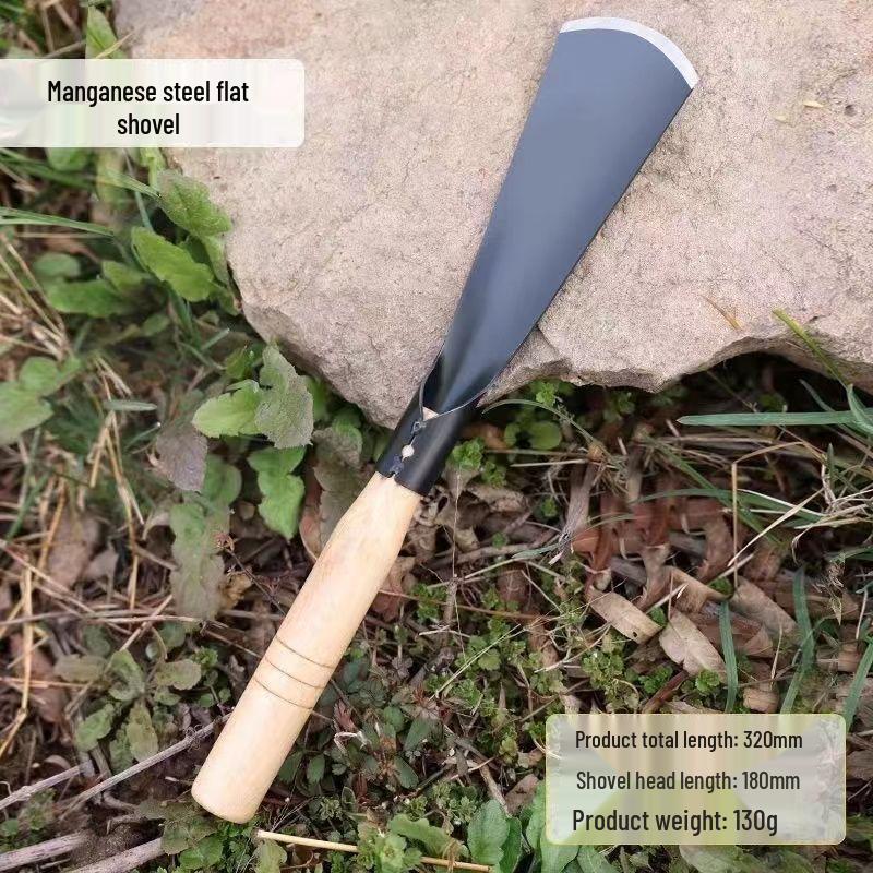 

Compact Iron Garden Shovel for Digging, Planting, and Harvesting Vegetables and Flowers