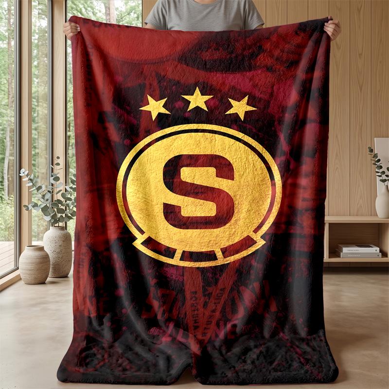 Sparta Prague Theme Blanket Soft Flannel Fleece Blanket Warm Lightweight Throw Blanket for Home Sofa Bed