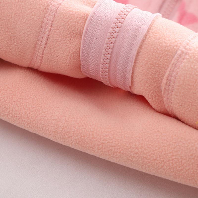 Dětská 0-5 let fleecová bunda pro kluky a dívky jarní a podzimní kabát s dlouhým rukávem