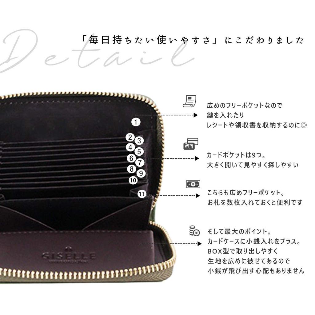 DIVA Rose Women's Bifold Wallet, Genuine Leather, Large Capacity, No Bill Folding, Accordion-Style Card Case, Box-Shaped Coin Purse (Navy)