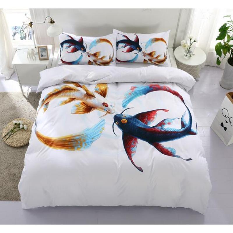

Vibrant Modern Twin Wolf Paar Bettbezug Kühlen Grau Liebhaber Bettwäsche Sets 3D Lebendige Tröster Abdeckung 3 stücke Voll Königin kön Quilt Comforter (quilt)-EU Single(135*200cm)3pcs