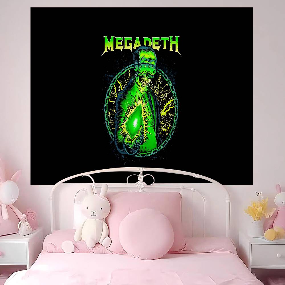 Rock Band Megadeths Hippie Wall Hanging Tapestries Bohemian Wall Tapestries Mandala INS Home Decor