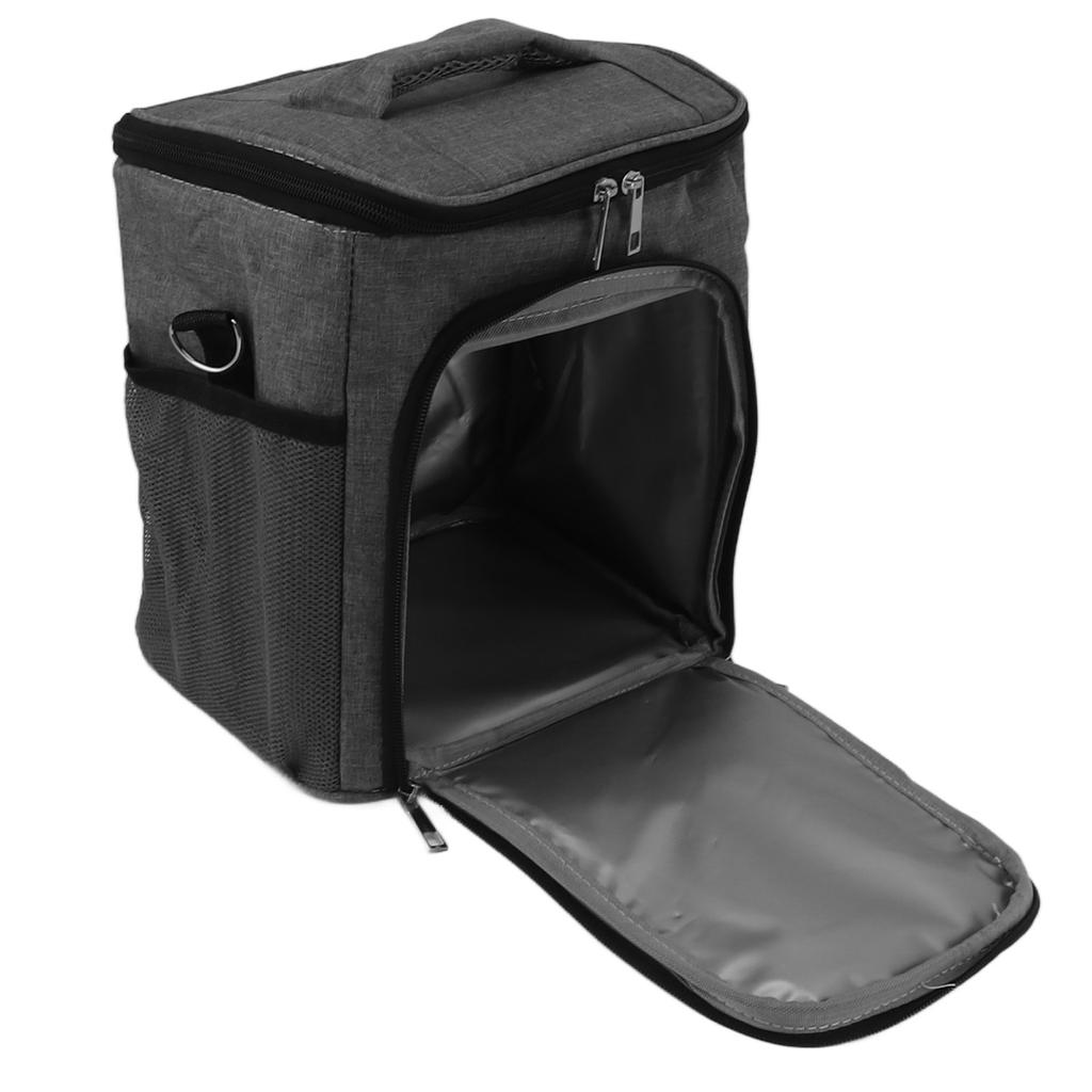 Insulated Lunch Bag Multifunctional Large Capacity Leakproof Durable Portable Cooler Bag for Outdoor Camping Grey Free