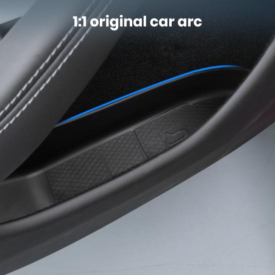 

Yousheng Car Door Side Storage Box Organizer Tray Large Capacity Waterproof Easy to Clean Door Handle Armrest Storage Box for Tesla Model 3