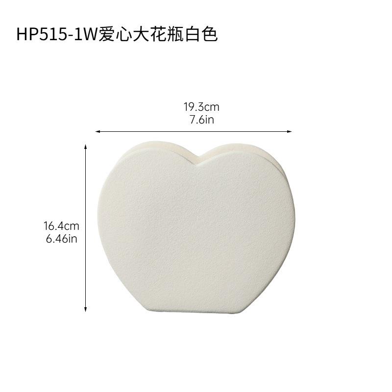Ceramic Heart-shaped Vase Love Flower Vase Flower Arrangement Accessories Ceramic Handicrafts Red Heart Shape Home Decoration