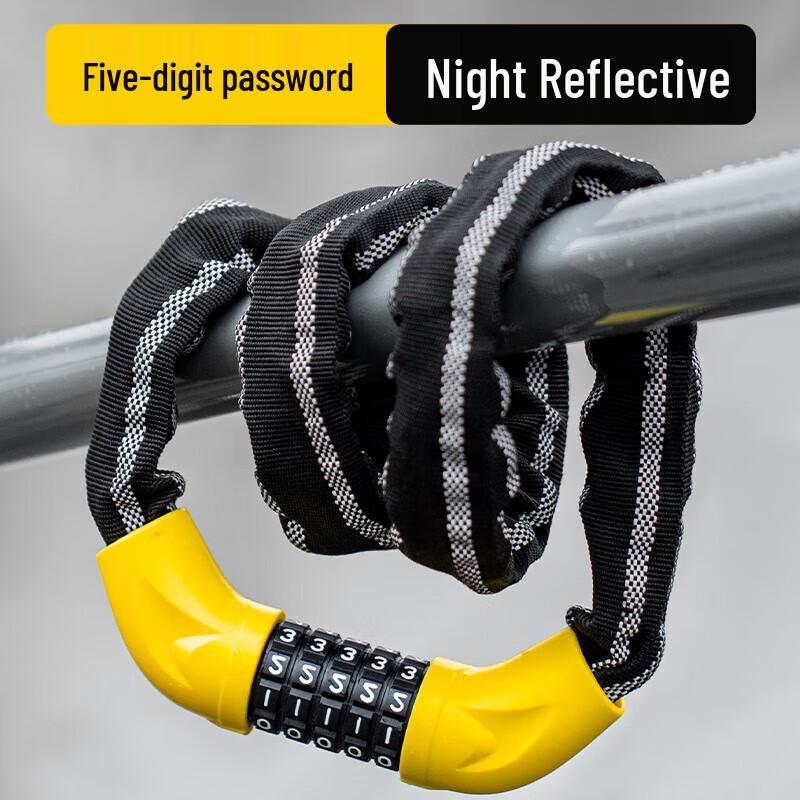 EROADE 5-Digit Combination Chain Bicycle Lock