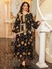 AB410 2024 Long Sleeve Maxi Dress - New Fashion Muslim Middle East Robe