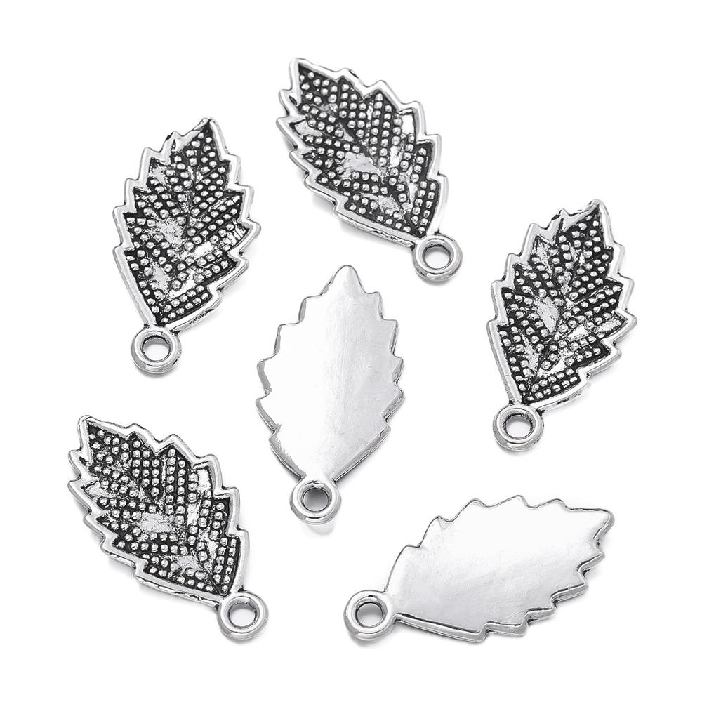 20pcs/lot 22*12.5mm Fashion Antique Tree Leaf Shape Charms Pendant Bracelets Necklace Jewelry Making Findings Accessories