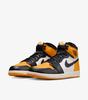 555088-711 Nike Air 1 Retro High OG Yellow Toe 2022 Black White