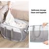 Foldable Laundry Basket Mesh Dirty Clothes Storage Basket with Handle for Home