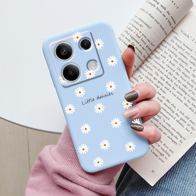 Case For Redmi Note 13 Pro 4G 5G Cute Heart Flower Back Cover Soft Silicone Matte Protective Fundas For Redmi Note13 Pro Bumper