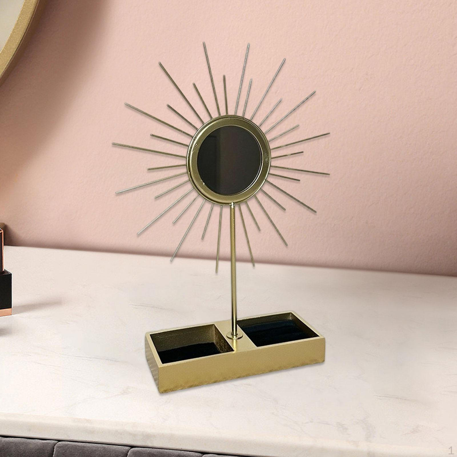 

Держатель для украшений Органайзер для туалетного столика Декоративная стойка Эстетичный с зеркалом и ящиком для хранения