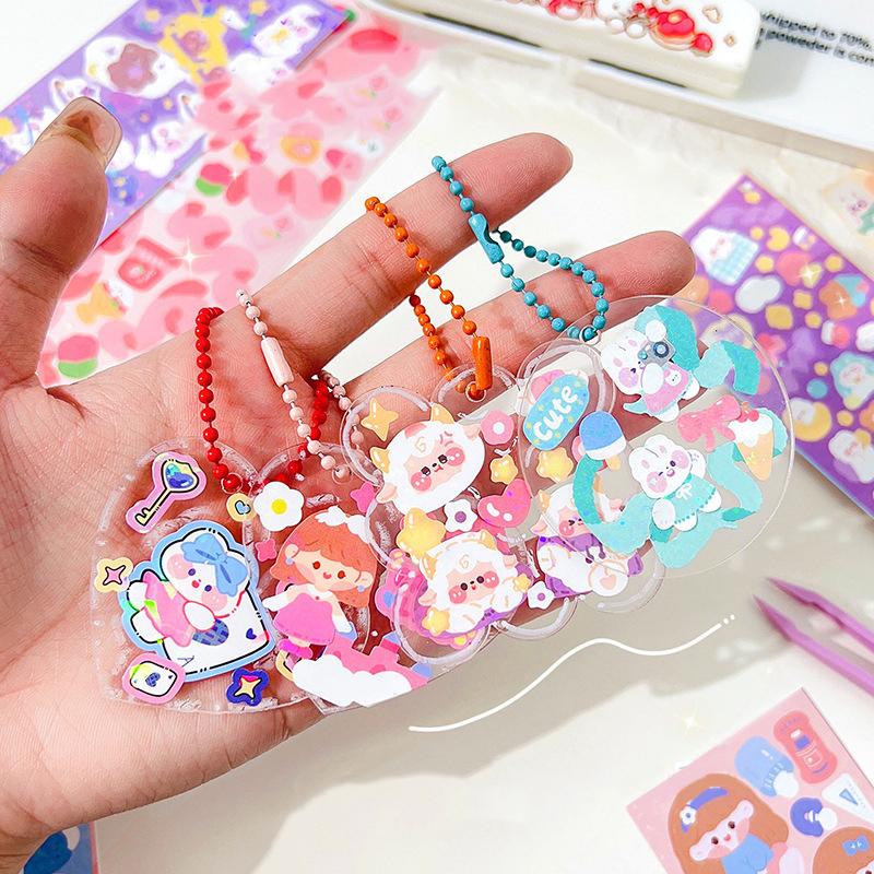 10Pcs Stickers Pack Kawaii Laser Cute Stickers Diy Korean Stickers Laptop Scrapbook Decal Top Sticker