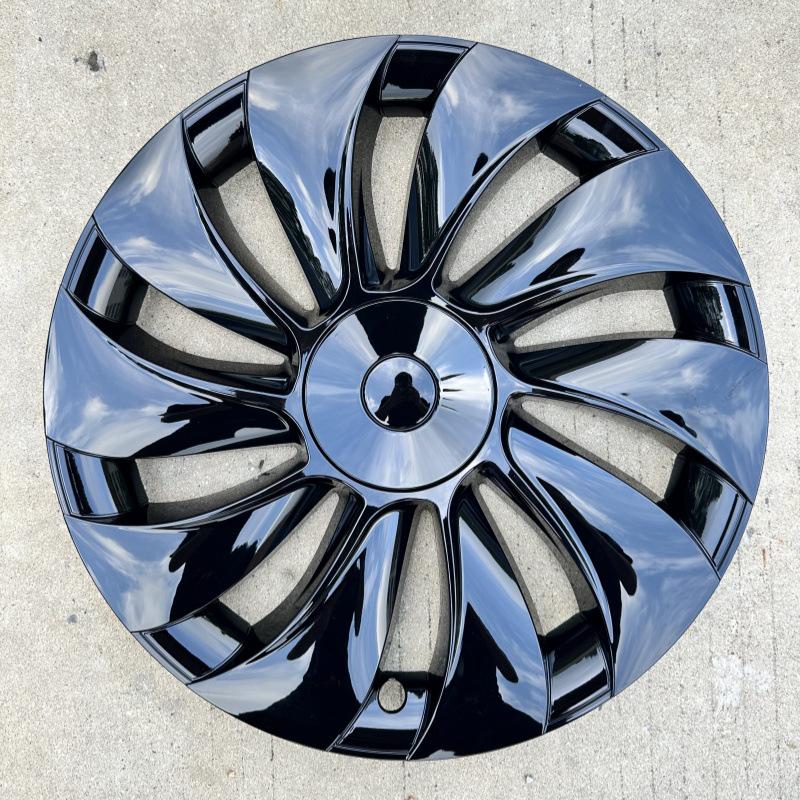 Model Y 19" Cyclone Wheel Hub Covers: Full Wrap, Anti-Scratch, Decorative Modification. Designed for the updated version.