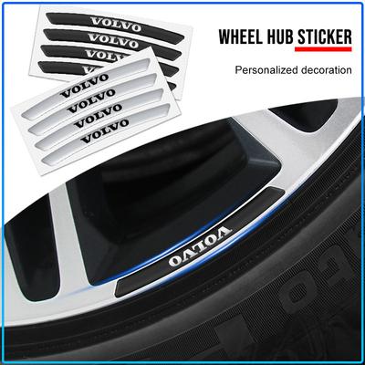 4pcs Car Rim Modification Stickers Wheel Decoration Decals For XC90 XC60 XC70 XC40 V90 V60 V40 C70 C30 S80