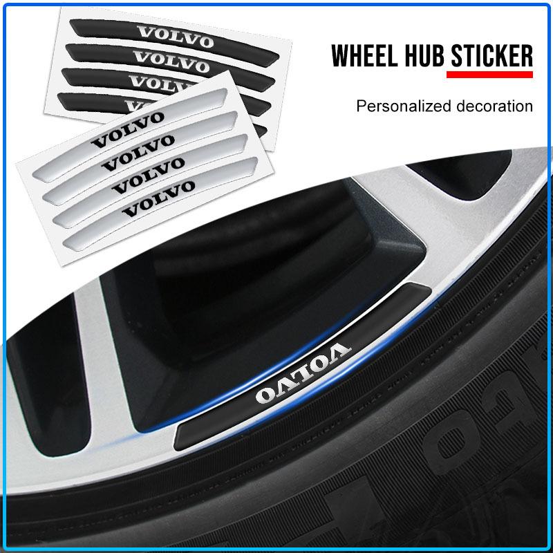 Aluminum Car Wheel Hub Badge Tire Rim Stickers Decoration Accessories Emblem For Volvo 240 C70 S40 S50 S60 S70 S80 S90 V40 V50 V60 V90 XC40 XC60 XC90
