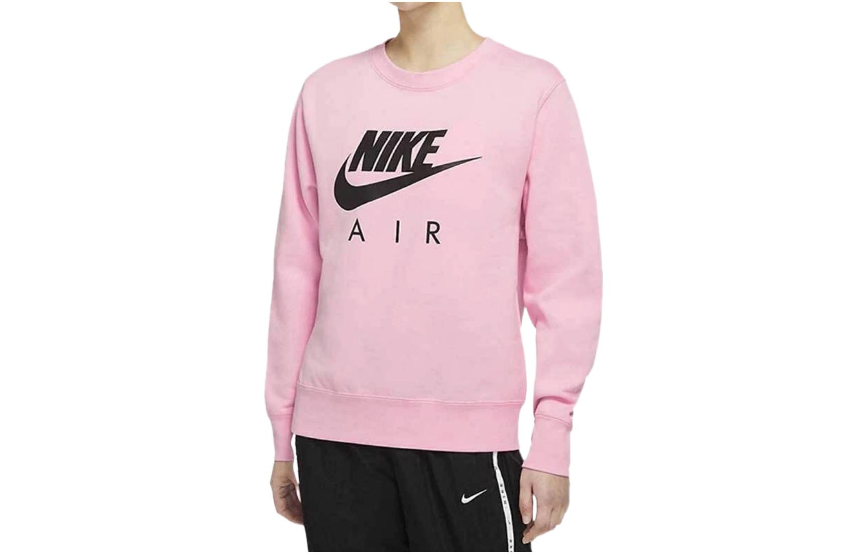 Nike Sweatshirts Women s Pink Crew Neck Moderate Regular DA3191-636 M