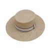 Summer Women's New Raffia Woven Straw Hat Flat Top Flat Brim Top Hat Sunshade Sun Protection French Retro Beach Hat