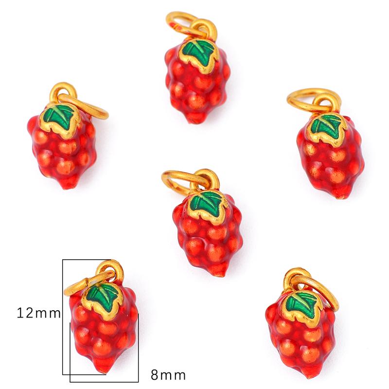 Enamel Colored Sand Gold Copper Gilded Pendant For DIY Necklace Bracelet Earrings Jewelry Making Craft Accessories