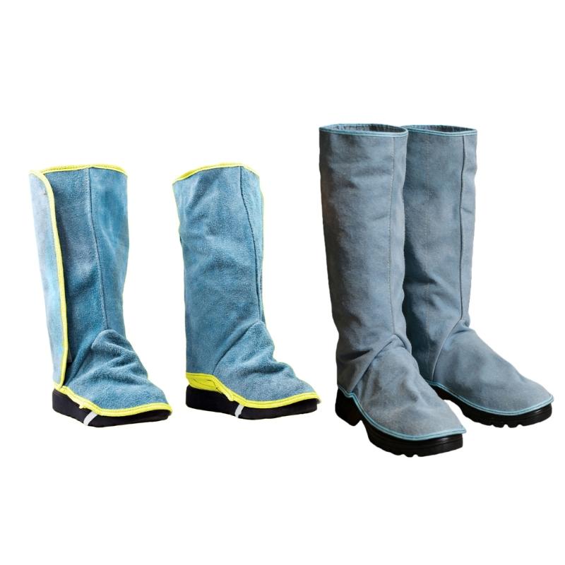 Heat Resistant Industrial Leather Welding Spats Foot Shield Guards Covers For Maximumly Safety In High Risk Areas 2 Pack