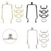 8 Inch Adjustable Lamp Shade Harp Kit with Multiple Adapter Bases and Conversion Ring Compatible with E26 E27 and E14 Lamps