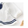 Long Sleeve 66cm Sailor Style Baby Clothes for Girls Short Sleeve Long Sleeve Romper One Piece Cute Outing Spring Summer Newborn Korean Clothes with