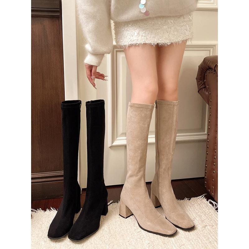 2025 Summer New Over-knee Boots, Long Boots, High-heeled Elastic Boots, Thin Boots, Long Boots, High Women's Boots, Thin Leg Socks, Boots