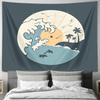 Ocean Wall Tapestry Sea Turtle Whale Sunset Beach Aesthetic Room Decor Tapestry Hippie Wall Hanging Bedroom Decor Art