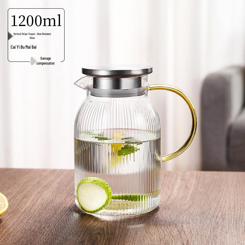 2025 Heat-Resistant Glass Kettle Set – Large Capacity Cold Water & Juice Jug