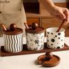 Ceramic Seasoning Box Set Seasoning Bottle Kitchen Spice Jar Salt Shaker Spice Bottle Sugar Bowl Food Organizers Seasonings Tool