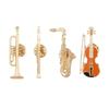 4 Pieces Vintage Styles Guitar Enamel Brooches Polished Alloy Steel Music Lover Gifts for Coat Sweater Bag Decoration