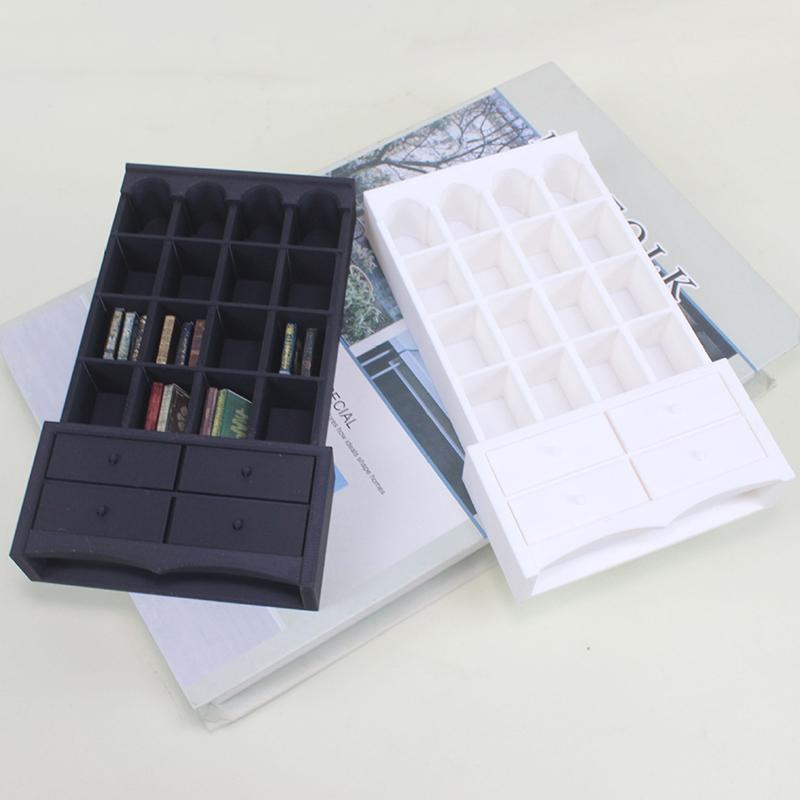 Dollhouse Mini Furniture Scene Model Miniature Retro Bookcase Mini Storage Display Cabinet Bookcase Toy Doll House Accessories