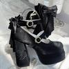 Été Plateforme Talons Hauts Femmes Lolita Mary Jane Chaussures Mode Nœud Papillon Stripper Fête Robe Escarpins Chaussures
