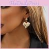 2023 Gold Trendy Heart Earrings Stylish Zinc Alloy Womens Winter Fashion