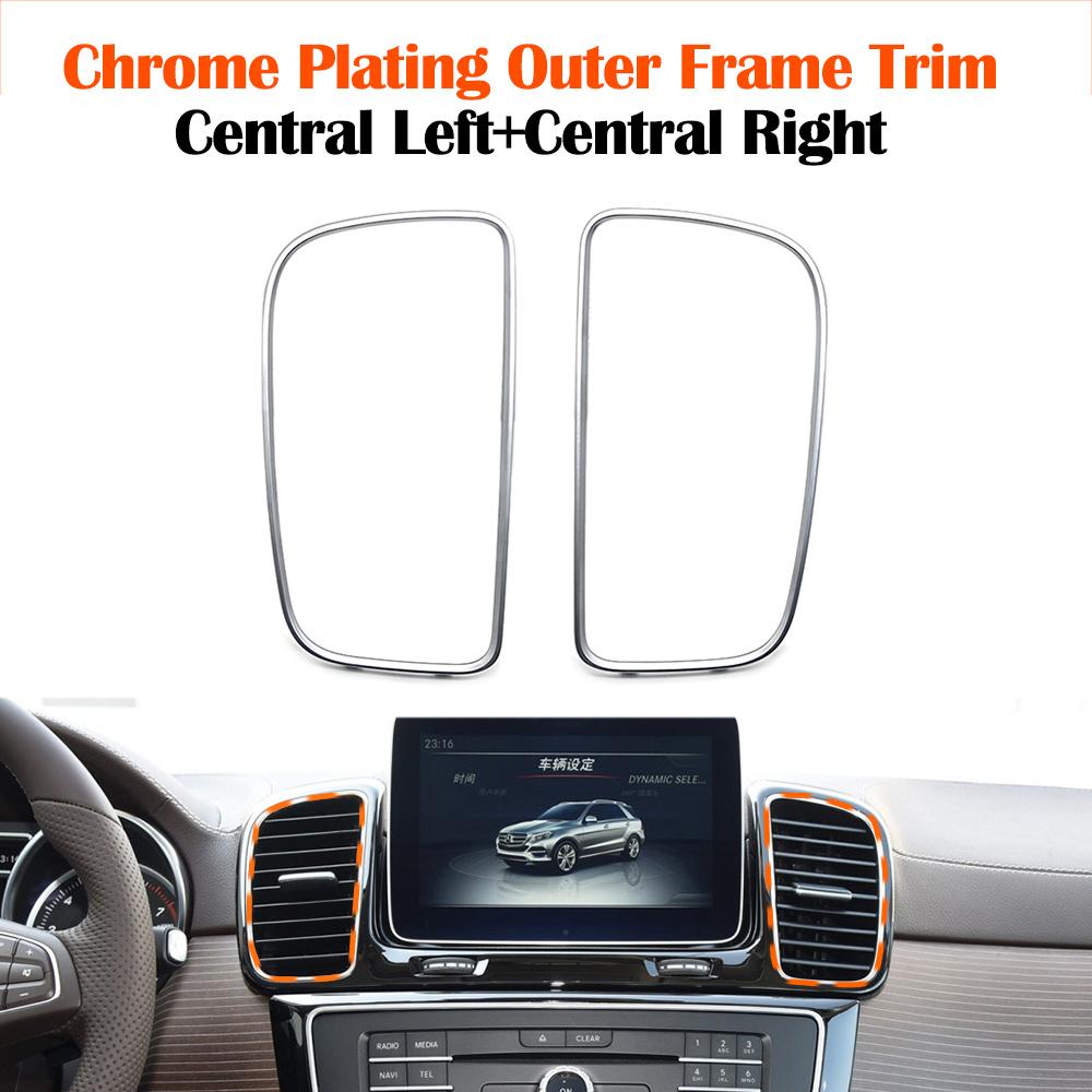 Dashboard Central Conditioner Air Vent Grille Chrome Plating Frame Trim Repair Kit For Mercedes Benz GLE GLS Class W166 W292