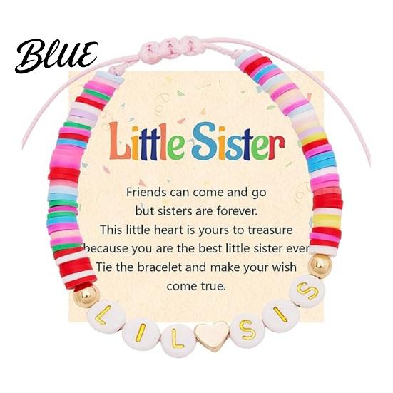 Child-friendly Jewelry Sister Friendship Bracelet Adjustable Beaded Bohemian Colorful Polymer