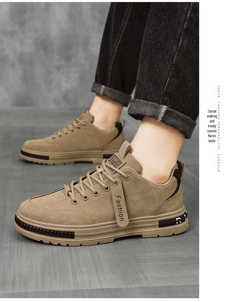 Men's Spring Breathable Non-Slip Work Shoes - Trendy, All-Match Sports Dad Shoes for Construction