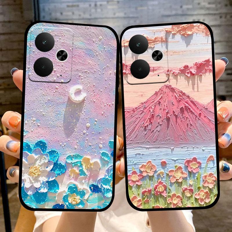 Per Custodia Telefono Realme 14T 5G Pittura alla Moda Silicone Morbido TPU Copertura Protettiva Fotocamera Per Realme14T 14 T Fundas Bumper RMX5078
