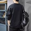 Autumn 40G Heavy Asymmetrical Splicing Contrasting Color Long-Sleeved T-Shirt Men'S American Casual Loose Large Size Pure Cotton Sweater