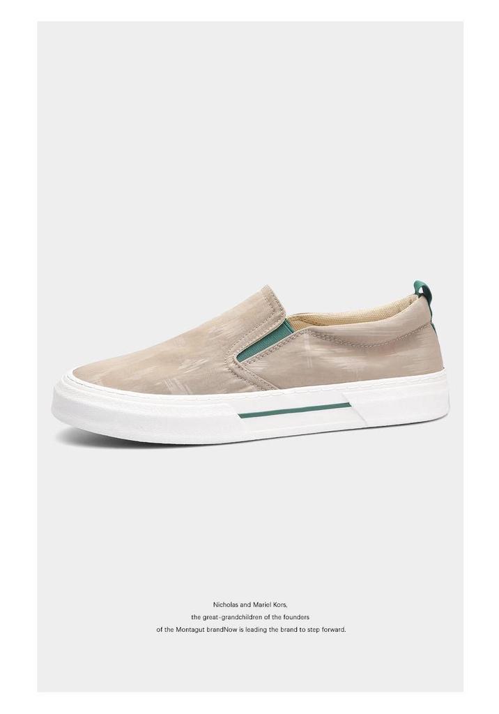 Men's Fashionable Slip-on Canvas Shoes: Spring Casual Low-top, Breathable, Light Luxury, Versatile.