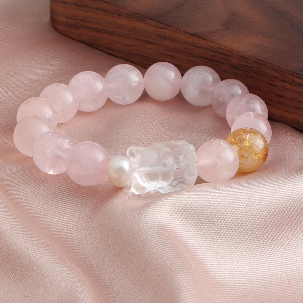 Браслет Порошковый Кристалл Браслет из Кристалла Хуантай Двойное Кольцо Энергетический Браслет В Национальном Стиле Универсальный Браслет с Двойным Кольцом