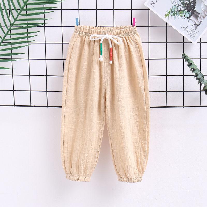 Children's Mosquito Repellent Pants Boys' Summer Thin Cotton Pants Baby's Outer Lantern Pants Girls' Leg Binding Pants
