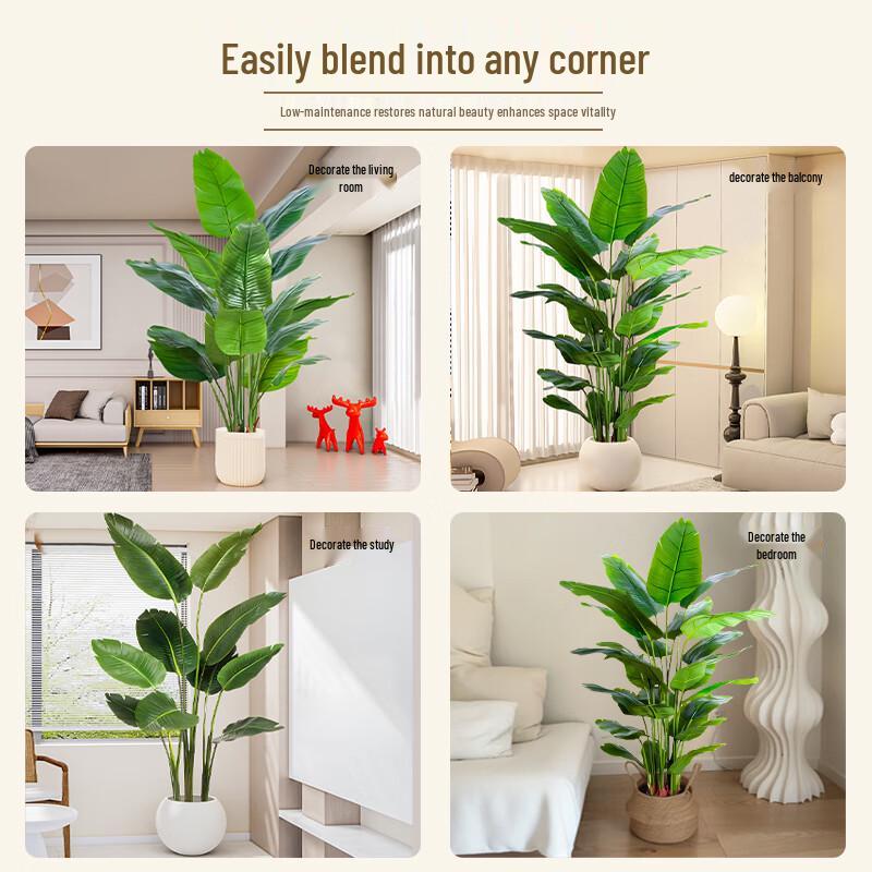 180cm Large Artificial Bird of Paradise Plant with Beige Pot