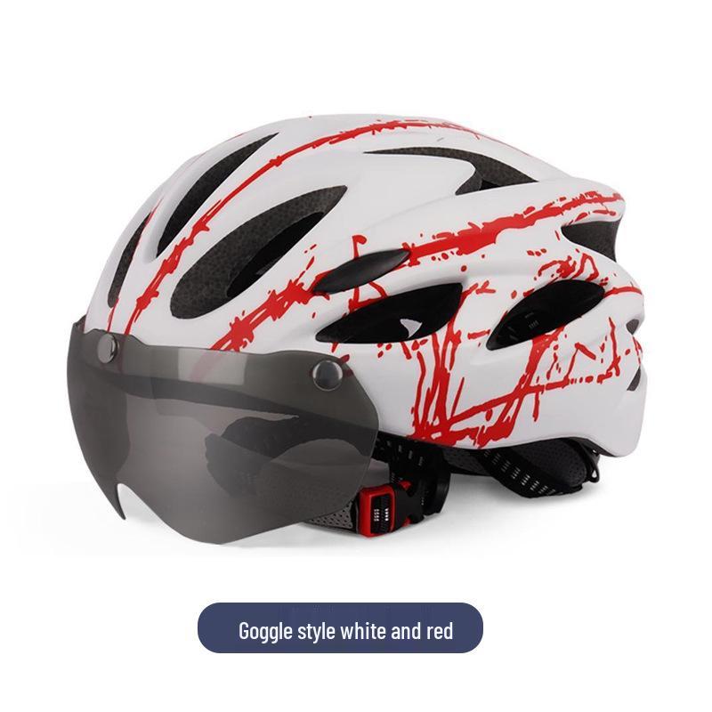 Unisex Adjustable Safety Helmet with Magnetic Windproof Goggles - One-piece Design