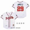 Mens Atlanta Braves Vintage Baseball Jersey 44 Hank Aaron Embroidered Retro MLB Fan Shirt Cotton Blend