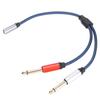 3.5mm Female to Dual 6.35mm Male Audio Cable for Speaker Audio   Power Amplifier Mixing Console