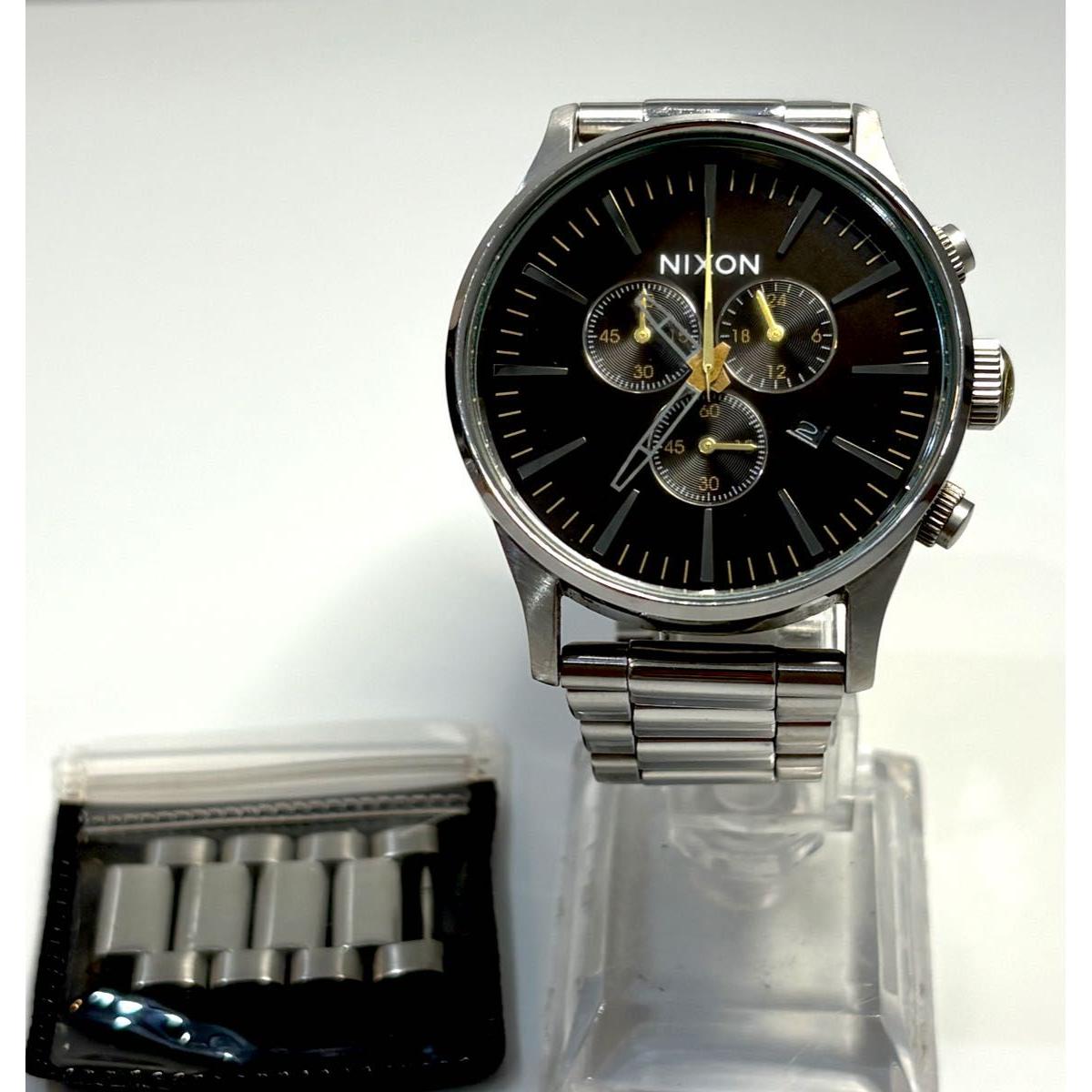 Used [New Battery] Nixon Sentry Chrono Quartz Watch