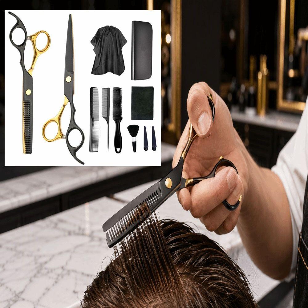 Silent Hair Thinning Shears Anti-jam Haircutting Tool Set Hair Cutting Kit Salon-grade